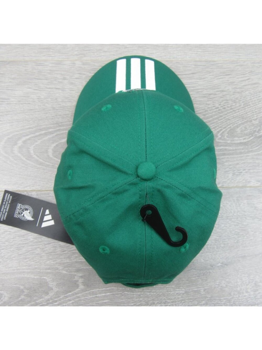 Adidas 3 Stripes Mexico 26 Baseball Cap Hat Men's Adjustable Strapback Green NEW - Picture 9 of 15